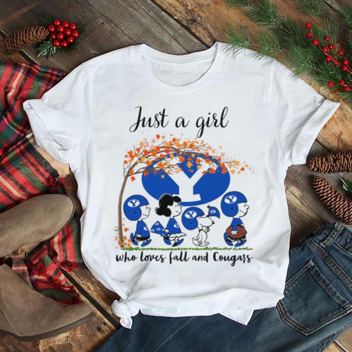 Just a Girl Who Loves Fall and Cougars Peanuts Cartoon Halloween T shirt Just a Girl Who Loves Fall and Cougars Peanuts Cartoon Halloween T shirt
