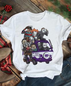 Kansas State Wildcats Horror Movies Characters Bus Halloween 2023 T Shirt