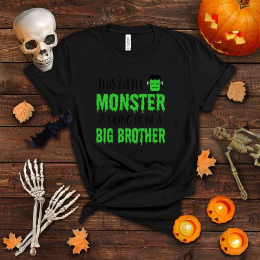 Kids Big Brother Halloween Pregnancy Announcement Shirt Monster