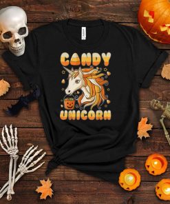 Kids Halloween Candy Unicorn Candy Corn Halloween T Shirt