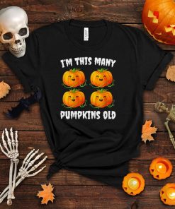 Kids I’m This Many Pumpkins Old Cute Halloween 4th Birthday T Shirt