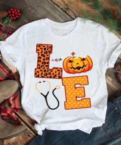 Love Halloween Nurse Health Worker Halloween Pattern shirt