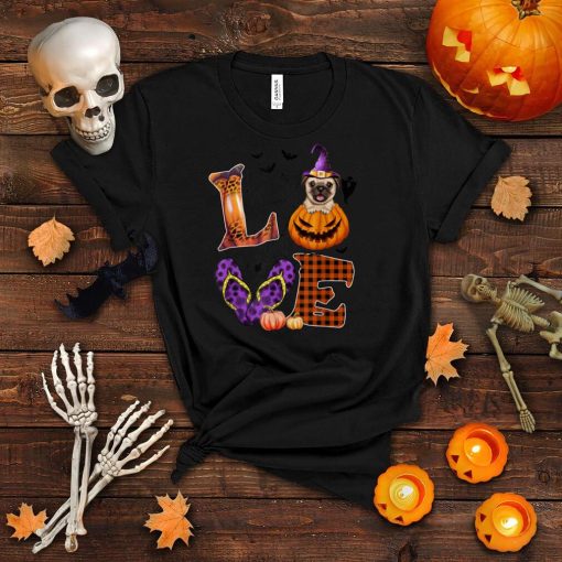 Love Halloween Pumpkin Witch Hat Pug Dog Lovers Funny T Shirt