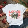 Love Halloween Skull Pink Roses shirt