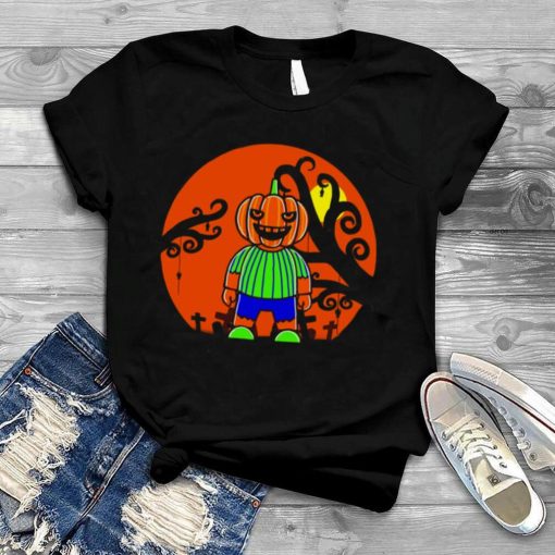 Lovely Chibi Pumpkin In Cemetery Halloween shirt