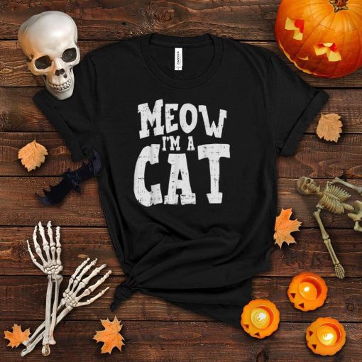 Meow I’m A Cat Funny Easy Halloween Costume Cat Lover T Shirt