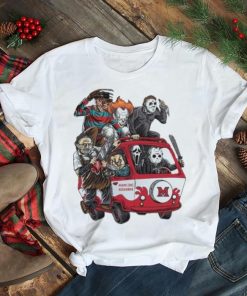 Miami RedHawks Horror Movies Characters Bus Halloween 2023 T Shirt