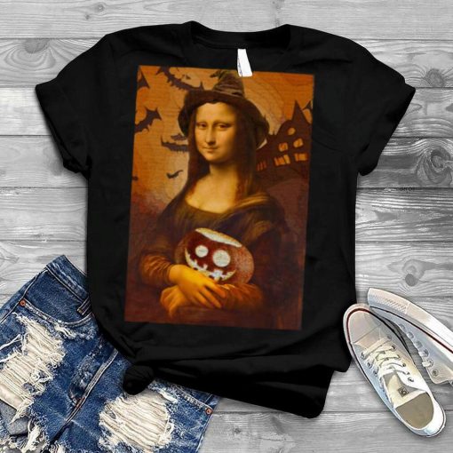 Mona Lisa Halloween Mona Lisa With Pumpkin shirt
