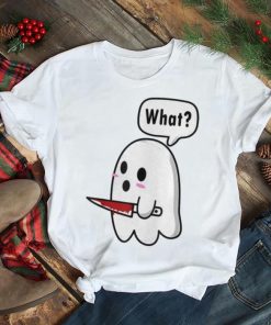 Murderous Kawaii Ghost with Knife Halloween T Shirt
