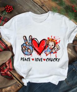 Peace Love Chucky Halloween Horror shirt