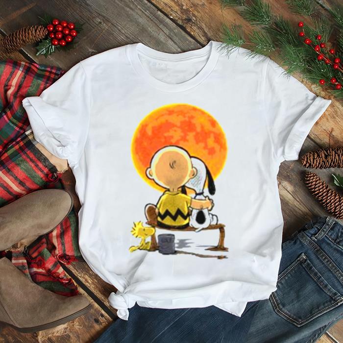 Peanuts Snoopy Charlie Brown Woodstock Under Full Moon Charlie Brown Halloween Shirt Peanuts Snoopy Charlie Brown Woodstock Under Full Moon Charlie Brown Halloween Shirt