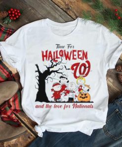 Peanuts Time For Halloween And The Love For Washington Nationals Logo 2023 T Shirt