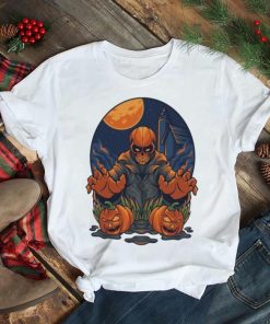Pumpkin Skull Halloween Vintage Art Shirt