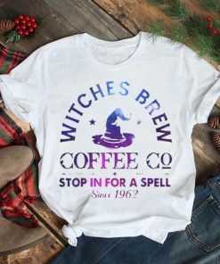 Witch hat witches brew coffee halloween silhouette shirt