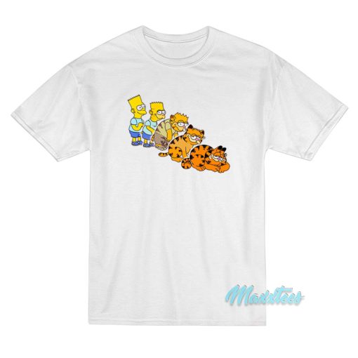 Bart Simpson And Garfield T-Shirt