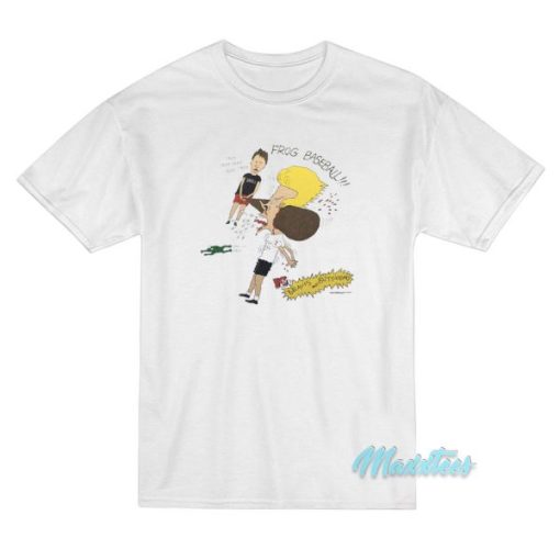 Beavis and Butt-Head Frog Baseball T-Shirt