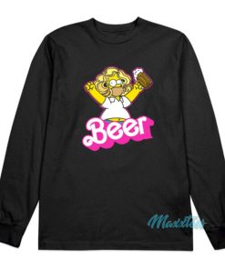 Beerbie Homer Simpson Beer Barbie Long Sleeve Shirt