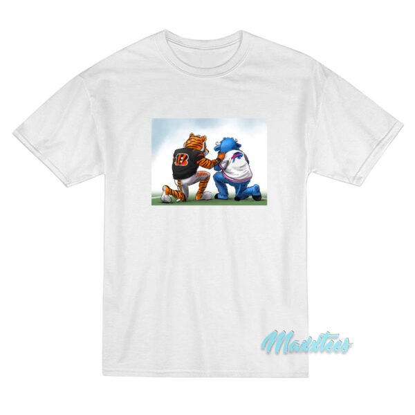 Bengals And Buffalo Pray For Damar Hamlin T-Shirt Bengals And Buffalo Pray For Damar Hamlin T-Shirt