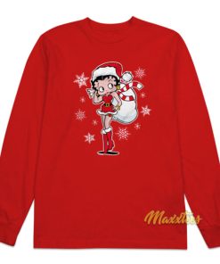 Betty Boop Christmas Holiday Long Sleeve Shirt
