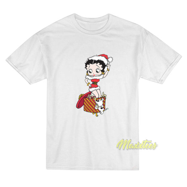 Betty Boop Christmas Present T-Shirt Betty Boop Christmas Present T-Shirt
