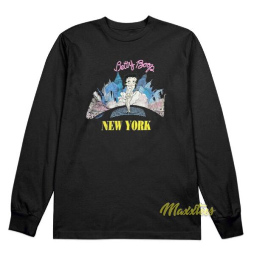 Betty Boop New York Travel Long Sleeve Shirt