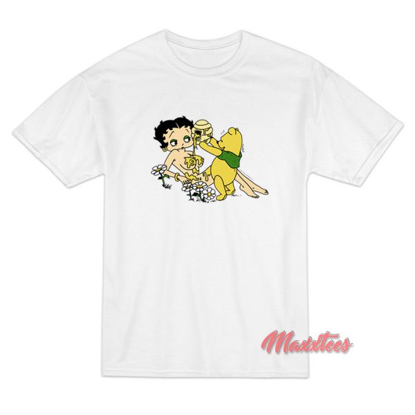 Betty Boop and Winnie The Pooh Honey T-Shirt Betty Boop and Winnie The Pooh Honey T-Shirt