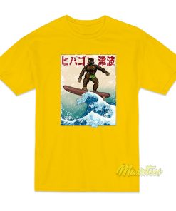 Bigfoot Surfing Great Wave of Kanagawa Shonan T-Shirt Bigfoot Surfing Great Wave of Kanagawa Shonan T-Shirt