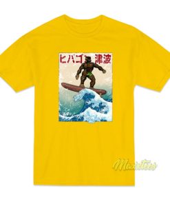 Bigfoot Surfing Great Wave of Kanagawa Shonan T-Shirt
