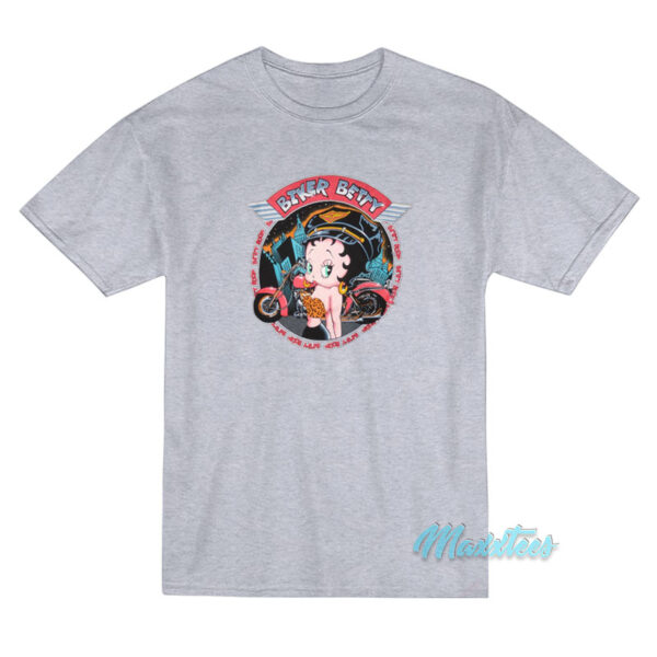 Biker Betty Boop Motorcycle T-Shirt Biker Betty Boop Motorcycle T-Shirt