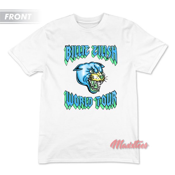 Billie Eilish World Tour 2019 Panther T-Shirt Billie Eilish World Tour 2019 Panther T-Shirt