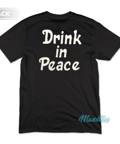 Black Death Vodka Drink In Peace Slash T-Shirt