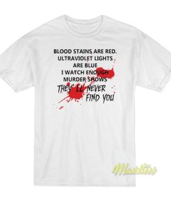 Blood Stains They’ll Never Find You T-Shirt