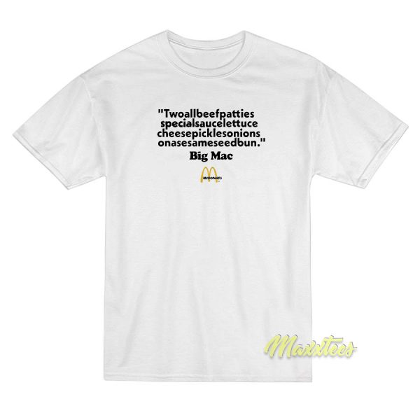 Blue Collar Harvey Keitel Big Mac T-Shirt Blue Collar Harvey Keitel Big Mac T-Shirt