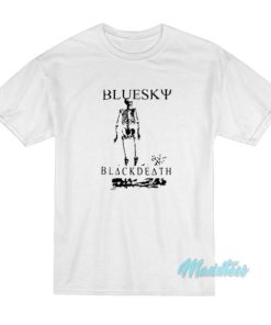 Blue Sky Black Death Skeleton T-Shirt