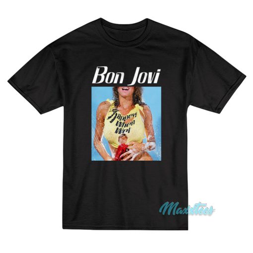 Bon Jovi Slippery When Wet Poster T-Shirt