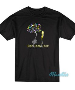 Brain Cancer Awareness Hope Faith Cure T-Shirt