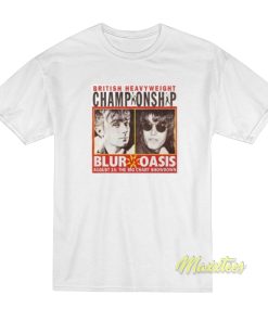 British Heavyweight Championship Blur vs Oasis T-Shirt British Heavyweight Championship Blur vs Oasis T-Shirt
