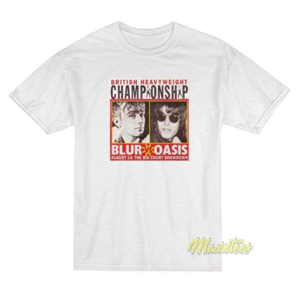 British Heavyweight Championship Blur vs Oasis T-Shirt British Heavyweight Championship Blur vs Oasis T-Shirt