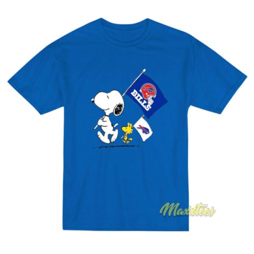 Buffalo Bills Snoopy Flag T-Shirt