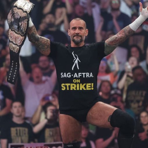 CM Punk Sag-Aftra On Straight T-Shirt