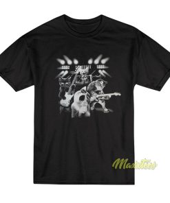 Cat Rock Playing Guitar and Drums T-Shirt