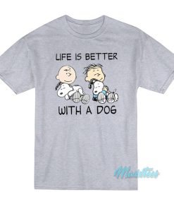 Charlie And Snoopy Life Is Better With A Dog T-Shirt