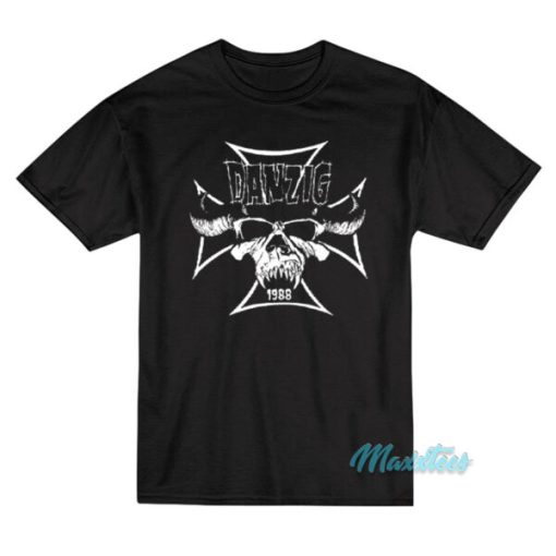 Danzig Iron Cross Skull 1988 T-Shirt