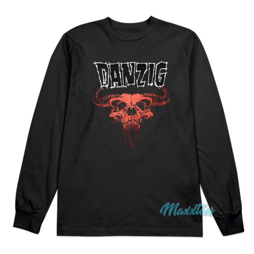 Danzig Red Skull Long Sleeve Shirt