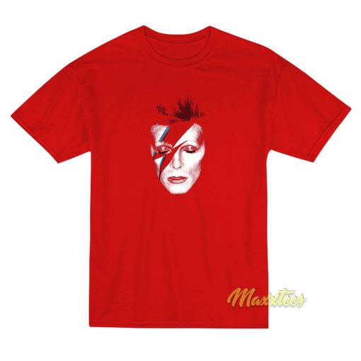 David Bowie Aladdin Sane Red Bolt T-Shirt
