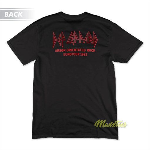 Def Leppard Pyromania Arson Oriented 1983 T-Shirt