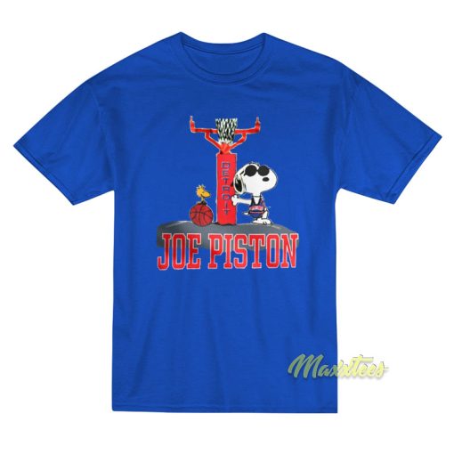 Detroit Joe Pistons Snoopy T-Shirt