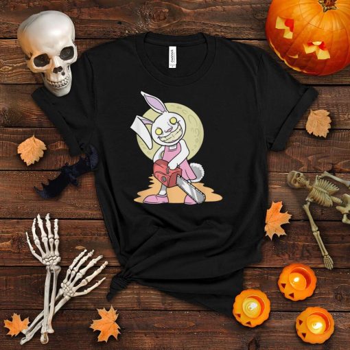 Psycho Chainsaw Bunny Halloween T Shirt