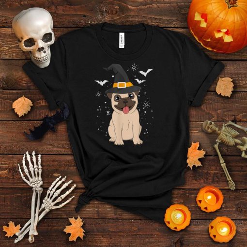 Pug Witch Halloween Dog Puppy Outfit Costume Trick or Treat T Shirt
