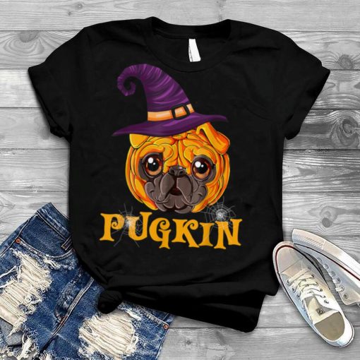 Pugkin Pug Face Pumpkin Halloween Thanksgiving Pug Owners T Shirt